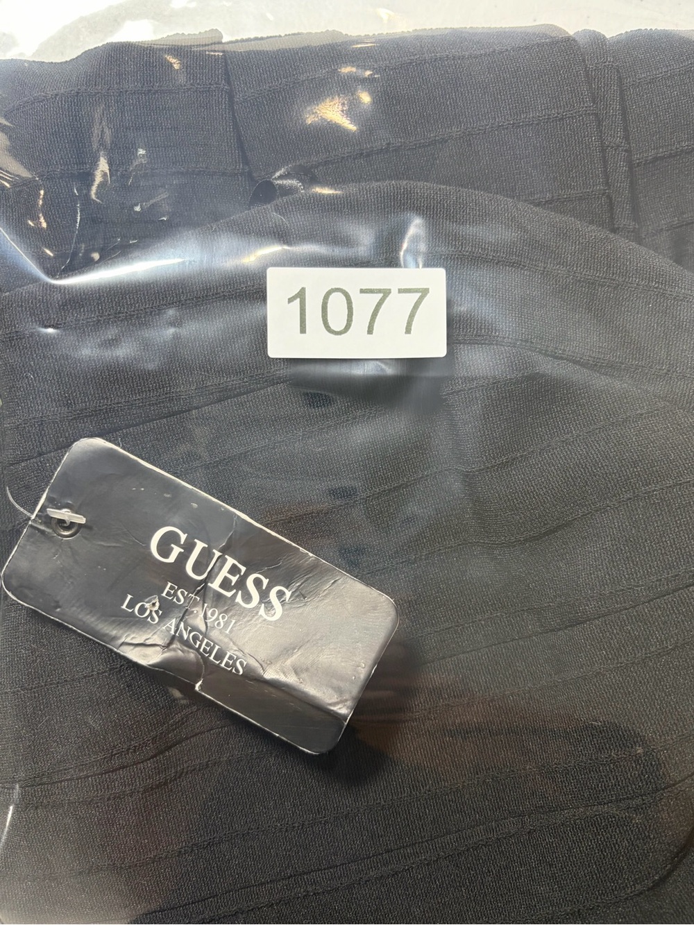 NWT Guess Strapless Black Pleated Fit-and-Flare Dress (8) - Picture 9 of 9